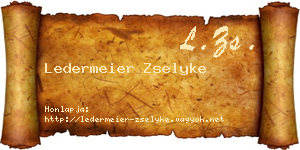 Ledermeier Zselyke névjegykártya